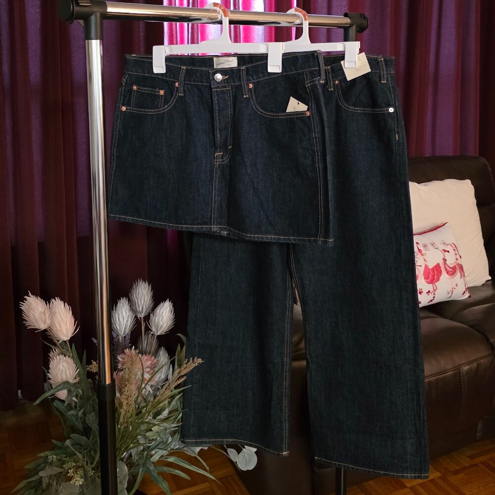 Universal Thread DENIM SKIRT & JEANS!(SOLD as set)